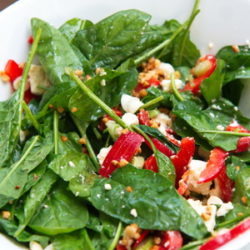 Spinach Salad with Peppers